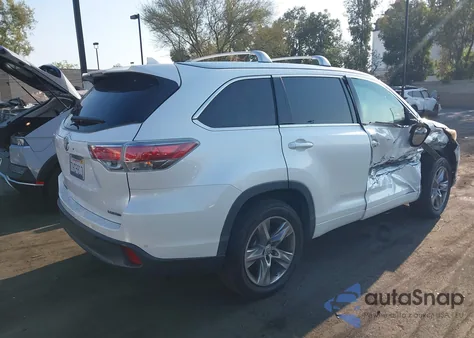 2015 Toyota Highlander Limited V6 из США, поврежденный, VIN 5TDYKRFH0FS044522